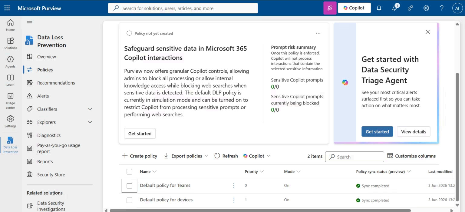 DLP Overview Dashboard