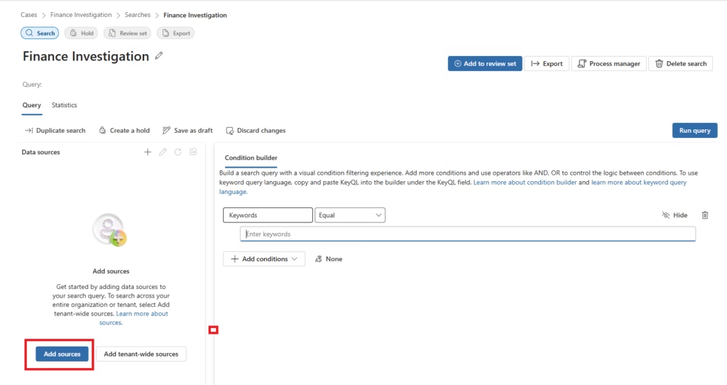Add Sources Button