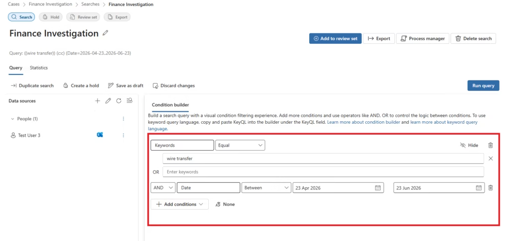 Search Condition Builder