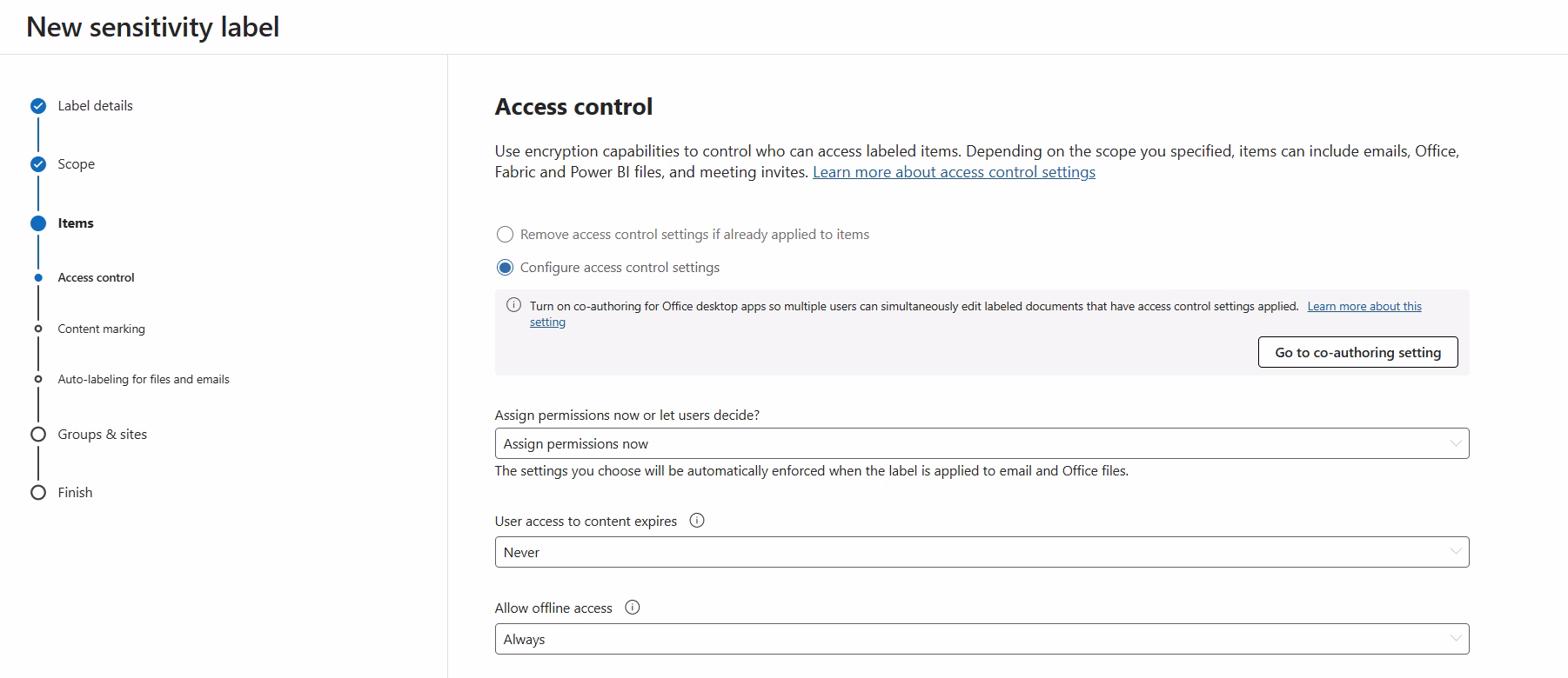 Protection Settings