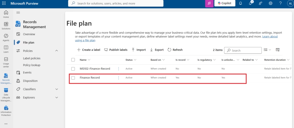 File Plan Overview